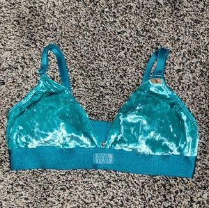 Pink velour bralette